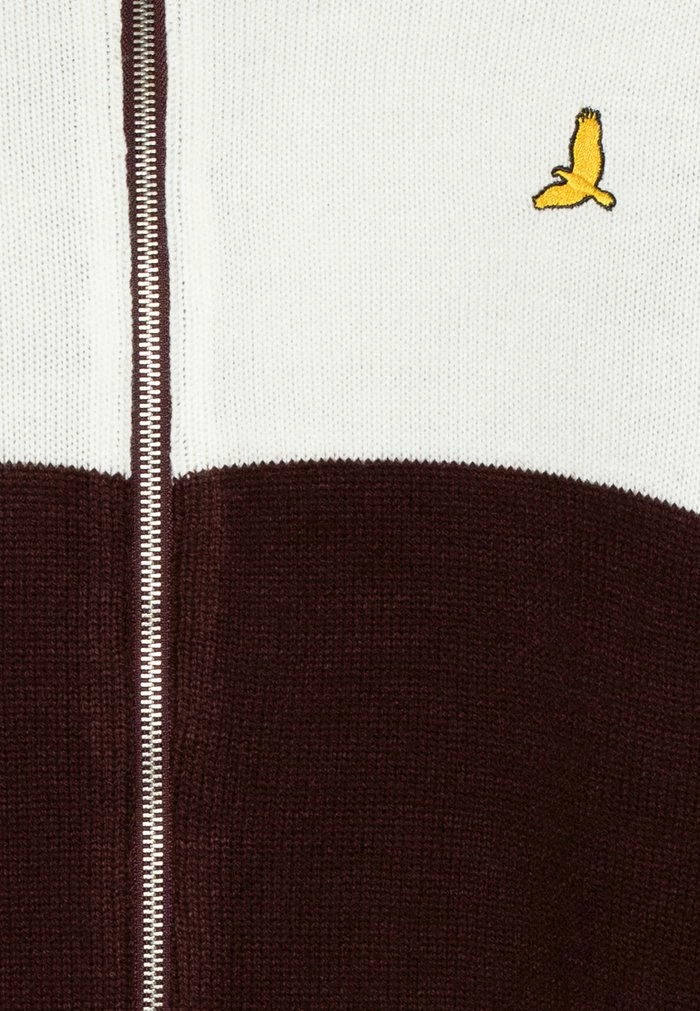 Brave Soul EDMOND - Cardigan - Oxblood/vintage White - Image 3