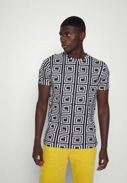 Brave Soul Print T-shirt - Jet Black/optic White