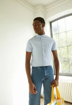 Brave Soul TRIBUNEB - Shirt - Light Blue/optic White