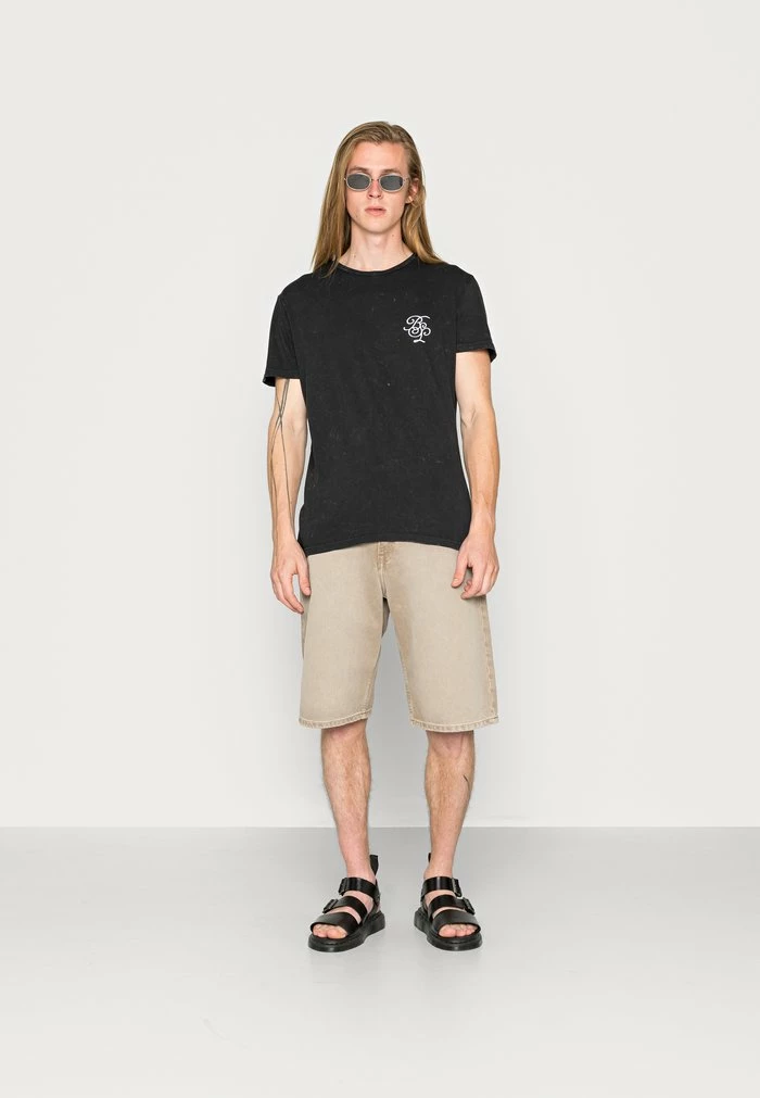 Brave Soul SHEPLEY - Print T-shirt - Jet Black/optic White - Image 2