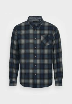 Brave Soul GARLA - Shirt - Mid Blue/black/grey