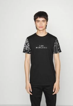 Brave Soul Print T-shirt - Black
