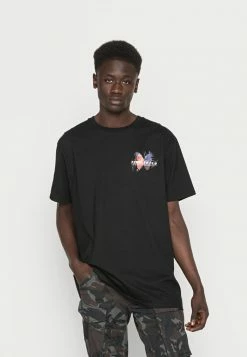 Brave Soul Print T-shirt - Jet Black