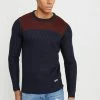 Brave Soul HERMES - Jumper - Dark Navy/dark Burgundy