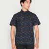Brave Soul CHORION - Shirt - Dark Navy/multi Colour
