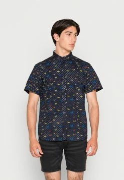 Brave Soul CHORION - Shirt - Dark Navy/multi Colour