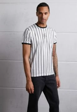 Brave Soul ALFONZ - Print T-shirt - Optic White/jet Black