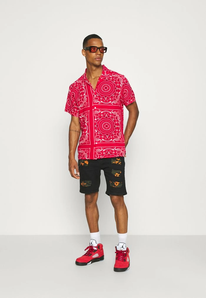 Brave Soul FENDERB - Shirt - Red/optic White/jet Black - Image 2