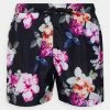 Brave Soul CHELSEA - Swimming Shorts - Black/multi