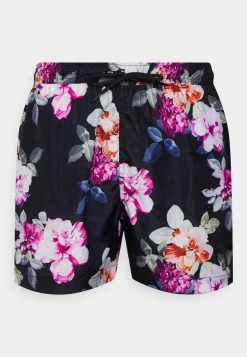 Brave Soul CHELSEA - Swimming Shorts - Black/multi