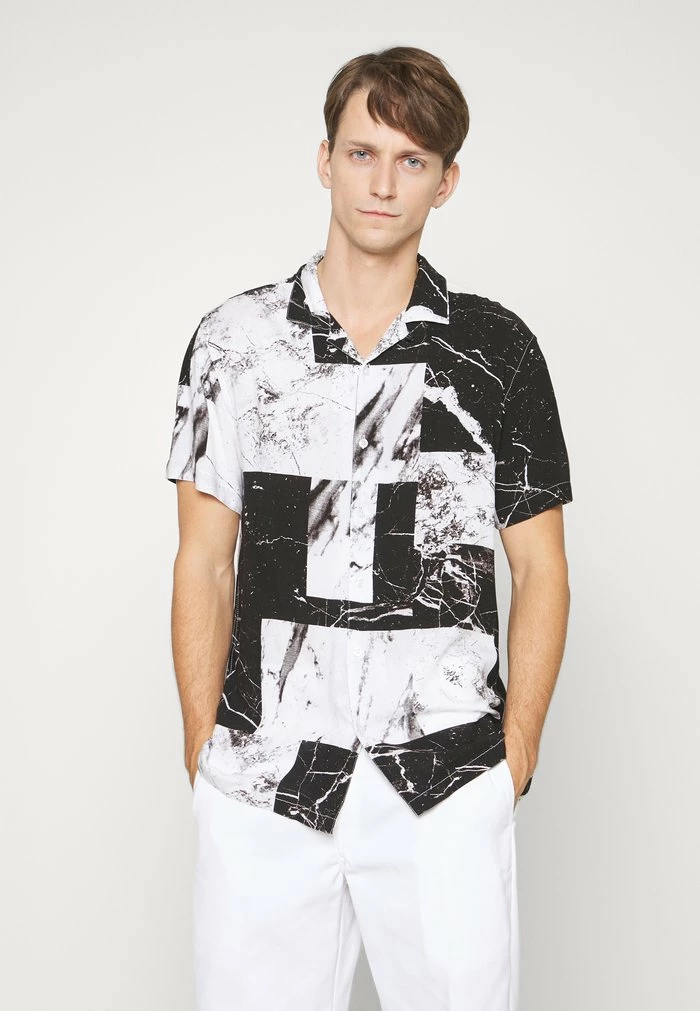 Brave Soul METAM - Shirt - Black/white - Image 3