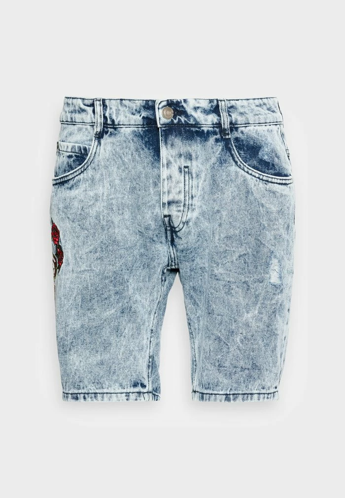 Brave Soul SNAKE - Denim Shorts - Blue Denim - Image 4