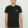 Brave Soul Print T-shirt - Jet Black