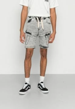 Brave Soul Shorts - Grey Acid Wash