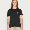 Brave Soul SHEPLEY - Print T-shirt - Jet Black/optic White