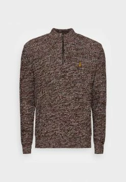 Brave Soul QUARRIE - Jumper - Black/brown/ecru