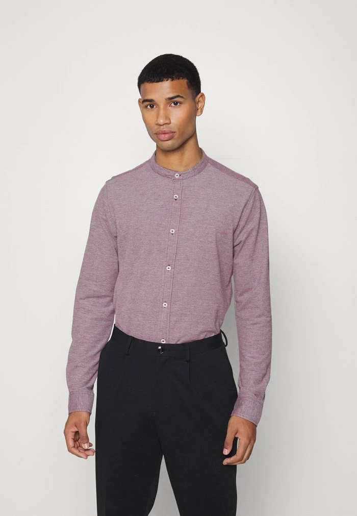 Brave Soul Shirt - Burgundy/grey