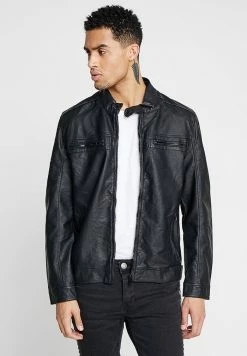 Brave Soul JONES - Faux Leather Jacket - Black