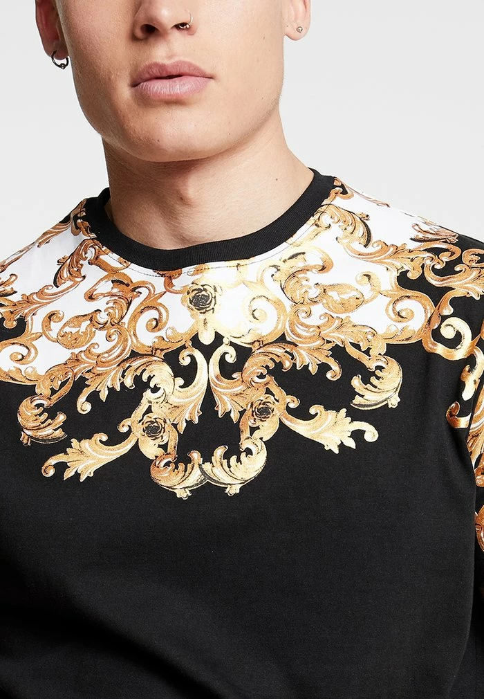 Brave Soul SCROLL - Print T-shirt - Black - Image 5