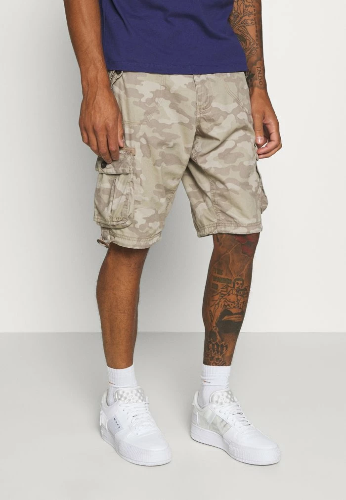 Brave Soul GEORGE - Cargo Trousers - Stone