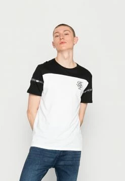 Brave Soul EVOLVE - Print T-shirt - Jet Black/optic White