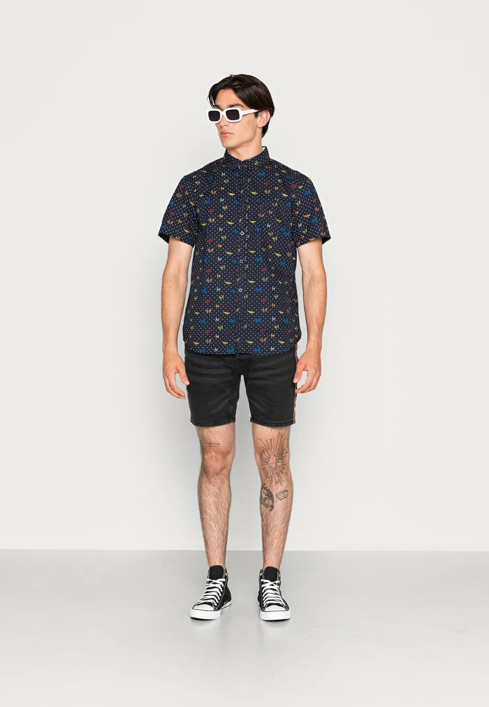 Brave Soul CHORION - Shirt - Dark Navy/multi Colour - Image 2