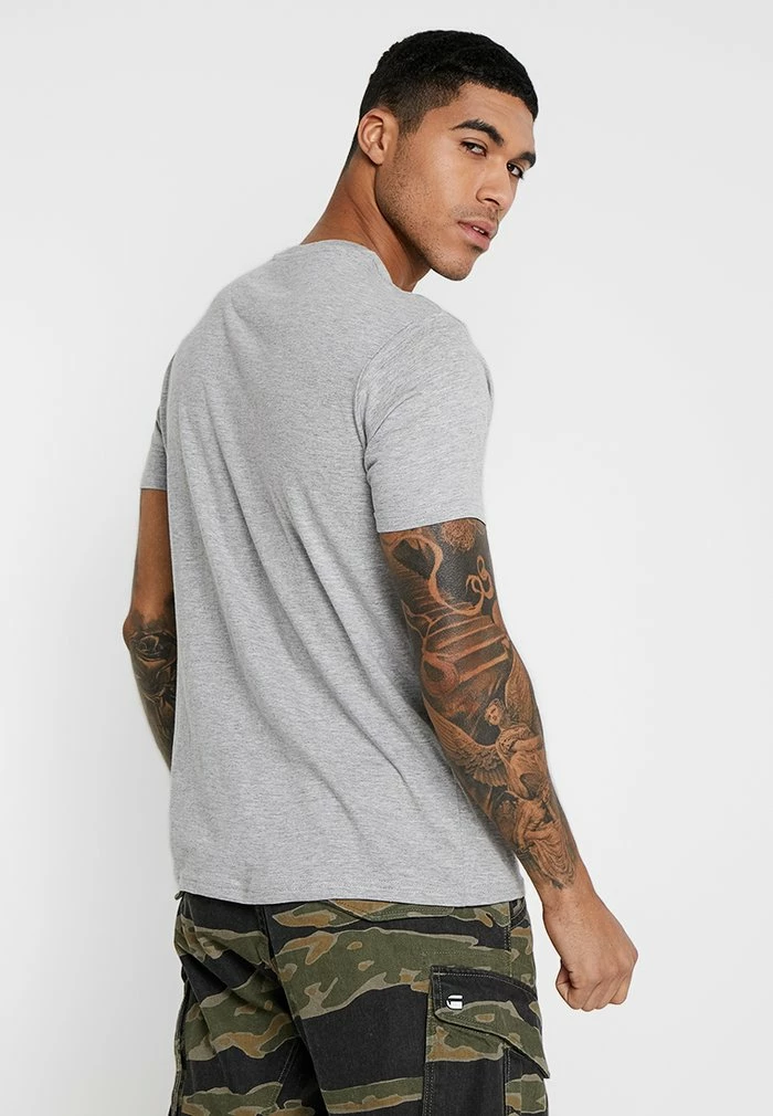 Brave Soul HARRISB 5 PACK - Basic T-shirt - White/khaki/lt Grey Marl/stone/baby Blue - Image 3