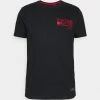 Brave Soul Print T-shirt - Jet Black/ Red