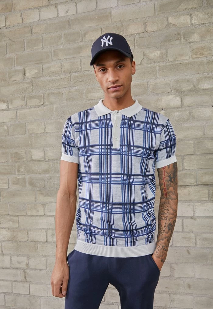 Brave Soul JAXON - Polo Shirt - Ecru/navy