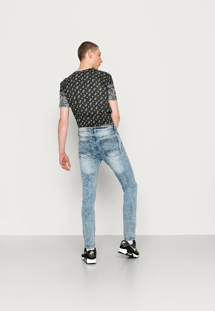 Brave Soul TOBYMB - Jeans Skinny Fit - Mid Blue Acid Wash - Image 3