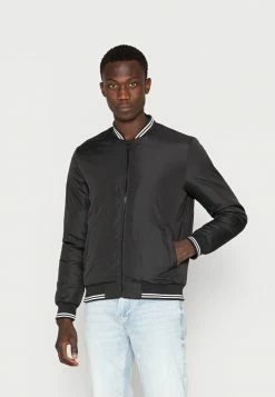 Brave Soul ROJOPADDED - Bomber Jacket - Black