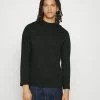 Brave Soul BURMESE - Long Sleeved Top - Jet Black