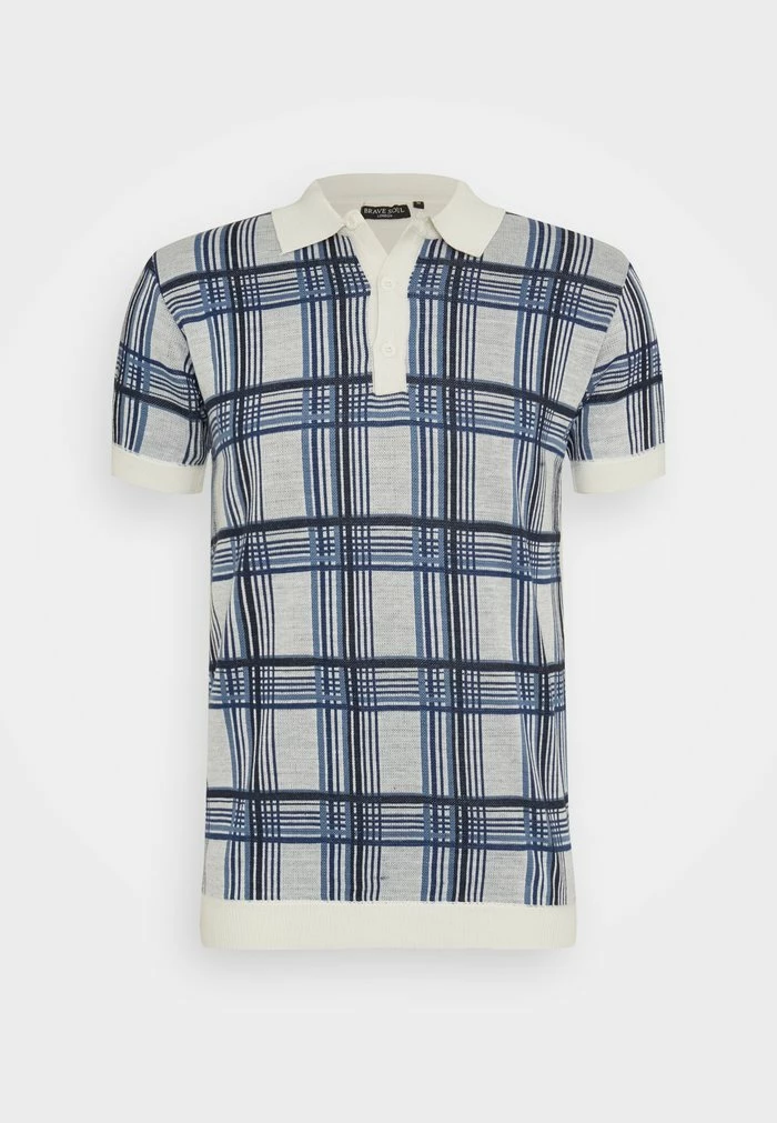 Brave Soul JAXON - Polo Shirt - Ecru/navy - Image 6