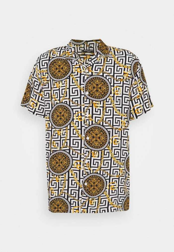 Brave Soul CALEB - Shirt - Black, Yellow - Image 4