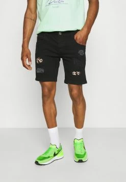 Brave Soul CILLIAN - Denim Shorts - Charcoal