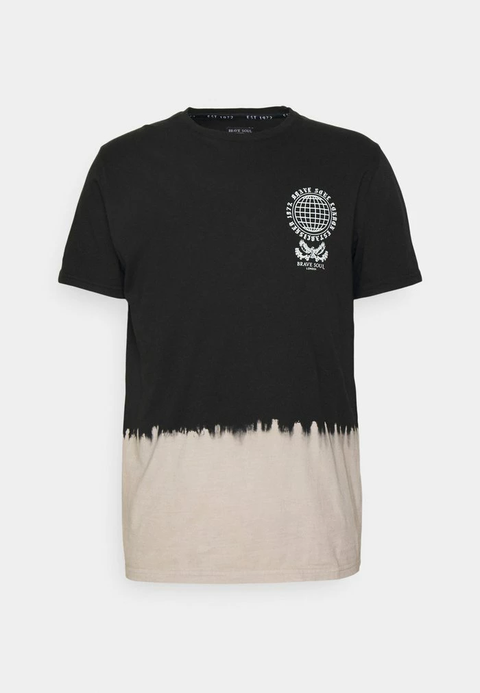 Brave Soul NITRIC - Print T-shirt - Black - Image 5