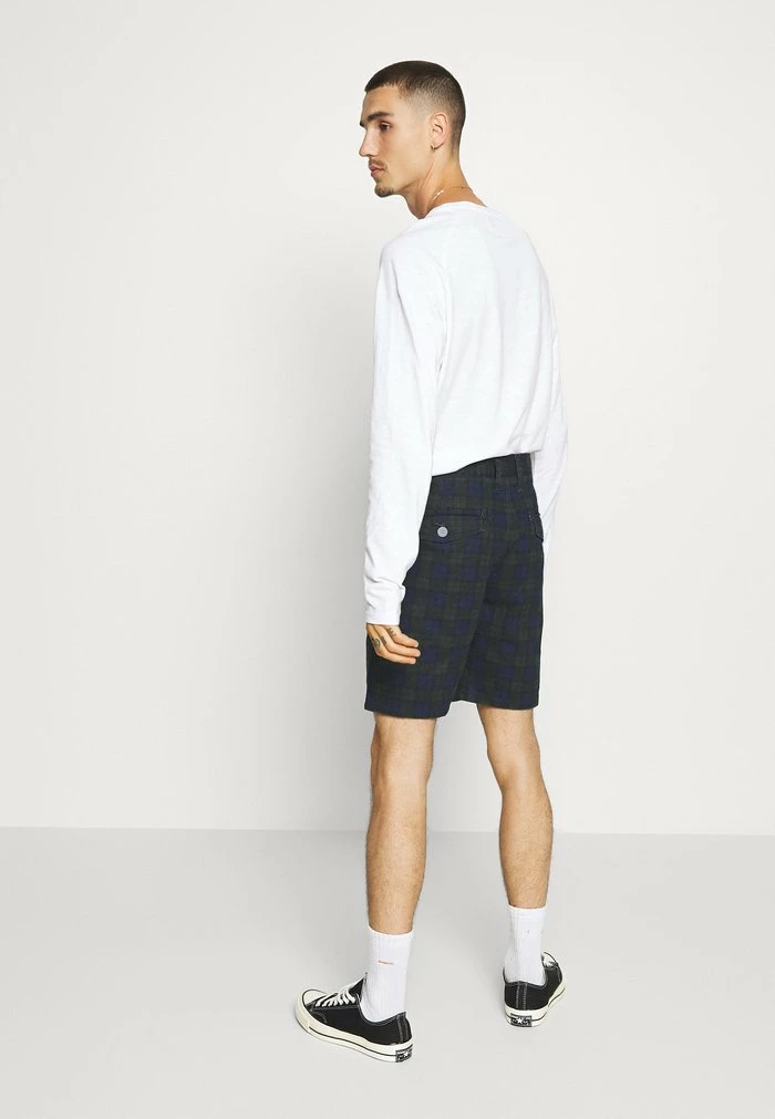 Brave Soul SMITHCHECK - Shorts - Khaki/navy - Image 3