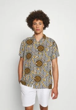 Brave Soul CALEB - Shirt - Black, Yellow