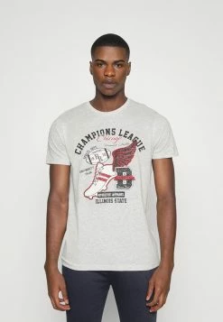 Brave Soul Print T-shirt - Beige