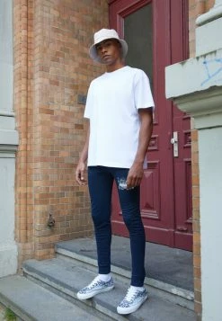 Brave Soul Tracksuit Bottoms - Dark Navy/optic White