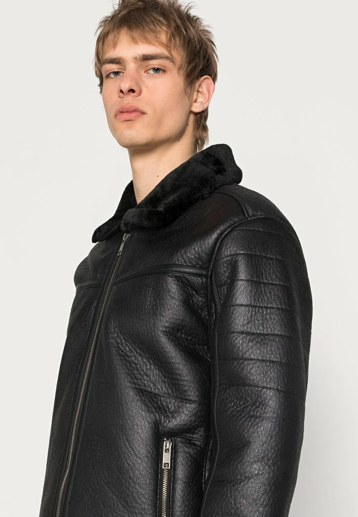 Brave Soul Faux Leather Jacket - Black - Image 5