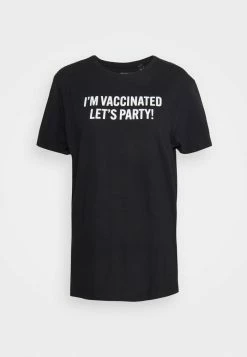 Brave Soul VACCINE - Print T-shirt - Jet Black