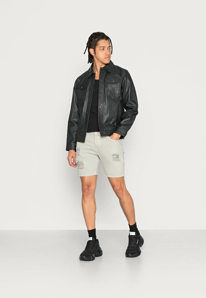 Brave Soul Denim Shorts - Grey - Image 2