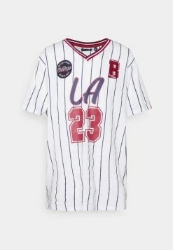 Brave Soul Print T-shirt - White/navy/red