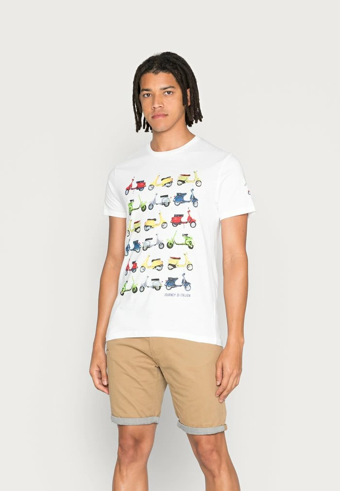 Brave Soul TRAVEL - Print T-shirt - Optic White