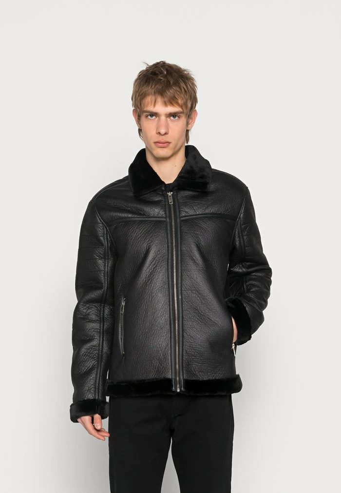 Brave Soul Faux Leather Jacket - Black - Image 2