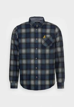 Brave Soul DIALGA - Shirt - Mid Blue/black/grey