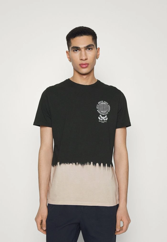Brave Soul NITRIC - Print T-shirt - Black