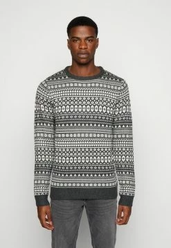 Brave Soul Jumper - Charcoal Marl/vintage White