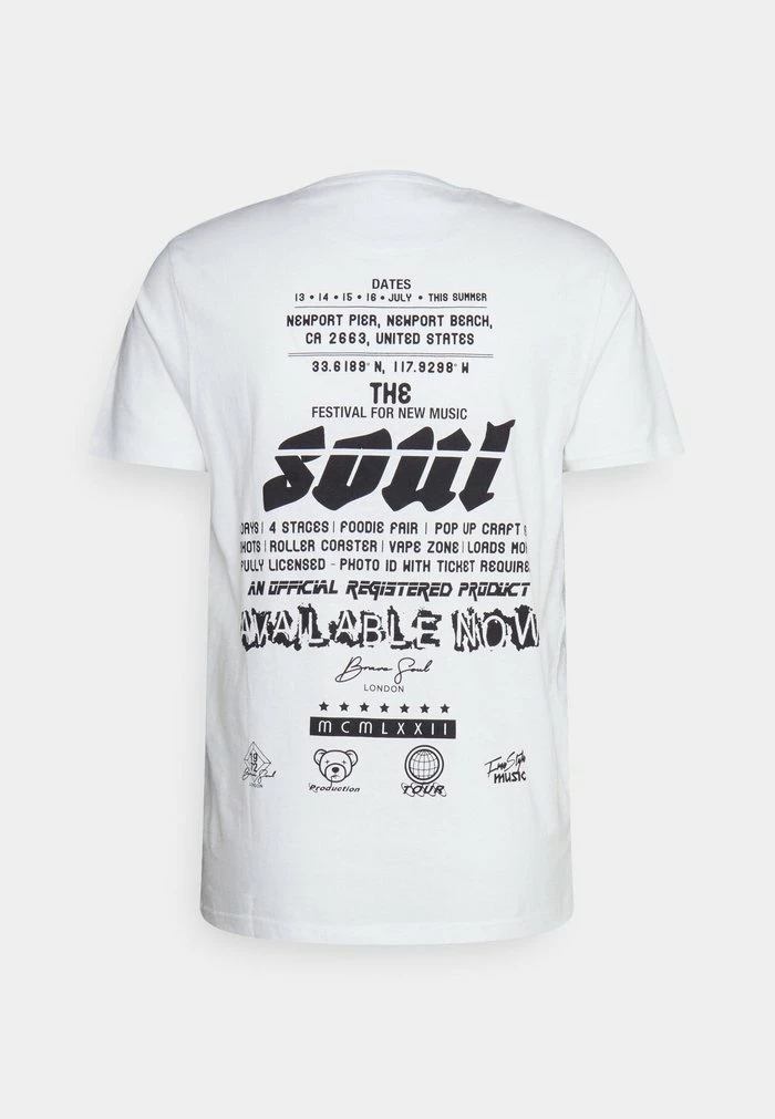 Brave Soul TYPE - Print T-shirt - Optic White/jet Black - Image 2